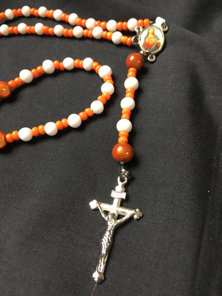 Orange & White Rosary