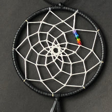 Load image into Gallery viewer, Rainbow Dreamcatcher in Black
