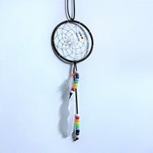 Load image into Gallery viewer, Rainbow Dreamcatcher in Black

