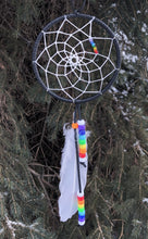 Load image into Gallery viewer, Rainbow Dreamcatcher in Black
