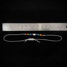 Load image into Gallery viewer, Stackable Adjustable Heart Rainbow Bracelets
